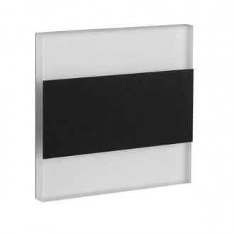 KANLUX 26849 | Kanlux-Terra Kanlux beépíthető lámpa négyzet 75x75mm 1x LED 13lm 3000K fekete, átlátszó