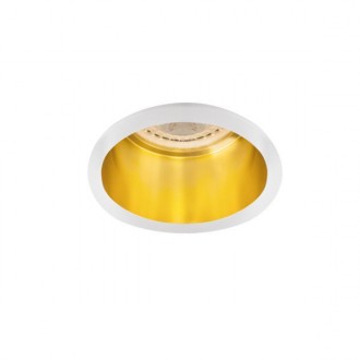 KANLUX 27327 | Spag Kanlux beépíthető lámpa kerek foglalat nélkül Ø68mm 1x MR16 / GU5.3 / GU10 fehér, arany