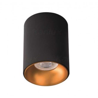 KANLUX 27571 | Riti Kanlux mennyezeti lámpa henger 1x GU10 fekete, arany