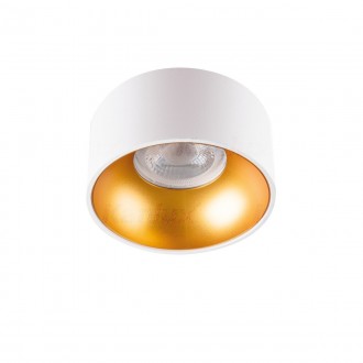 KANLUX 27576 | Riti Kanlux beépíthető lámpa henger Ø85mm 1x GU10 fehér, arany