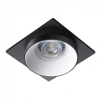 KANLUX 29131 | Simen Kanlux beépíthető lámpa négyzet foglalat nélkül 92x92mm 1x MR16 / GU5.3 / GU10 fekete, fekete, fehér