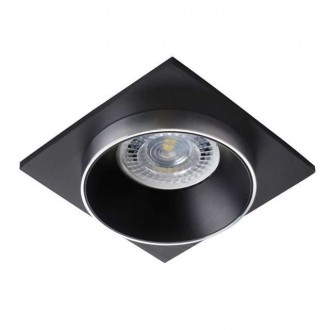 KANLUX 29132 | Simen Kanlux beépíthető lámpa négyzet foglalat nélkül 92x92mm 1x MR16 / GU5.3 / GU10 fekete, ezüst, fekete