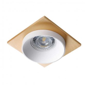 KANLUX 29133 | Simen Kanlux beépíthető lámpa négyzet foglalat nélkül 92x92mm 1x MR16 / GU5.3 / GU10 arany, fehér, fehér