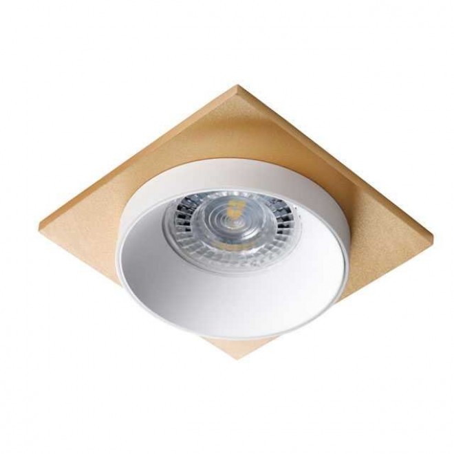 KANLUX 29133 | Simen Kanlux beépíthető lámpa négyzet foglalat nélkül 92x92mm 1x MR16 / GU5.3 / GU10 arany, fehér, fehér