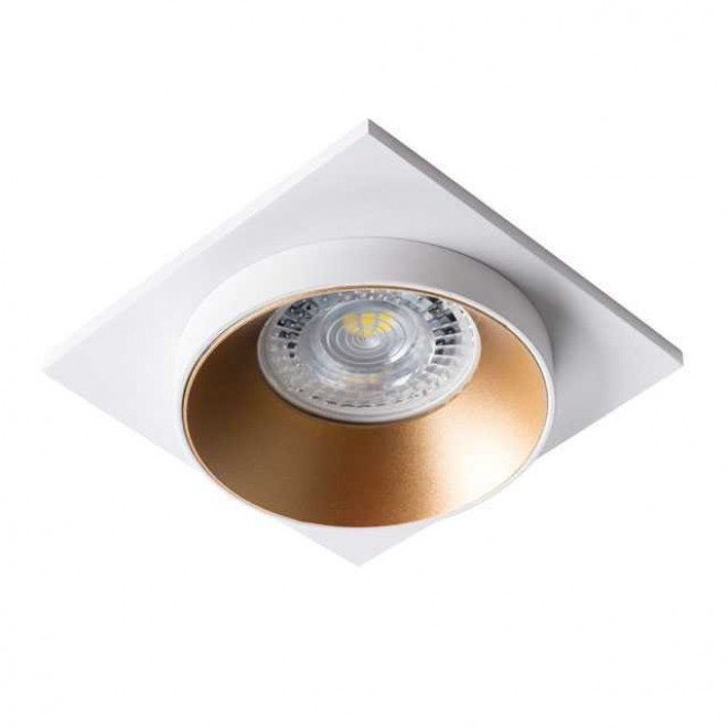 KANLUX 29135 | Simen Kanlux beépíthető lámpa négyzet foglalat nélkül 92x92mm 1x MR16 / GU5.3 / GU10 fehér, fehér, arany