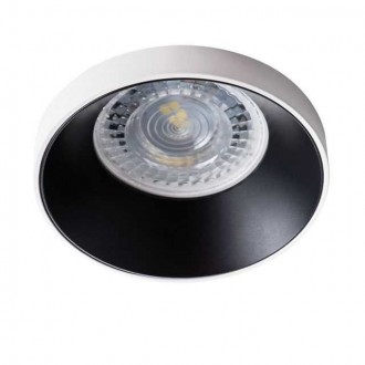 KANLUX 29139 | Simen Kanlux beépíthető lámpa kerek foglalat nélkül Ø75mm 1x MR16 / GU5.3 / GU10 fehér, fekete