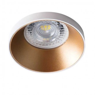 KANLUX 29140 | Simen Kanlux beépíthető lámpa kerek foglalat nélkül Ø75mm 1x MR16 / GU5.3 / GU10 fehér, arany