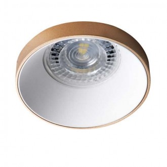 KANLUX 29142 | Simen Kanlux beépíthető lámpa kerek foglalat nélkül Ø75mm 1x MR16 / GU5.3 / GU10 arany, fehér