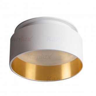 KANLUX 29231 | Govik Kanlux beépíthető lámpa kerek foglalat nélkül Ø80mm 1x MR16 / GU5.3 / GU10 fehér, arany