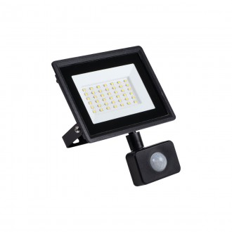 KANLUX 31399 | Grun Kanlux fényvető lámpa téglalap mozgásérzékelő elforgatható alkatrészek 1x LED 2650lm 4000K IP44 fekete
