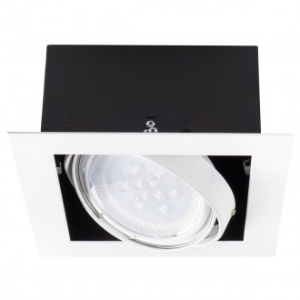 KANLUX 32931 | Mateo Kanlux beépíthető - mélysugárzó lámpa négyzet elforgatható fényforrás 195x195mm 1x GU10 / ES111 fehér