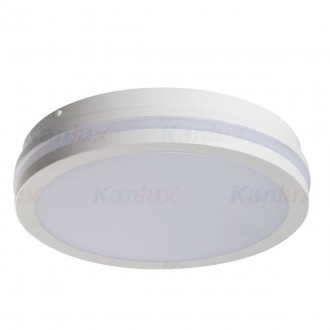 KANLUX 33344 | Beno Kanlux fali, mennyezeti lámpa kerek mozgásérzékelő, fényérzékelő szenzor - alkonykapcsoló 1x LED 2060lm 4000K IP54 fehér