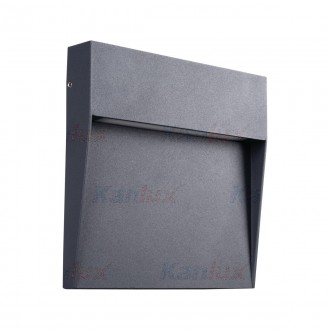 KANLUX 33752 | Duli Kanlux fali lámpa négyzet 1x LED 270lm 4000K IP54 antracit