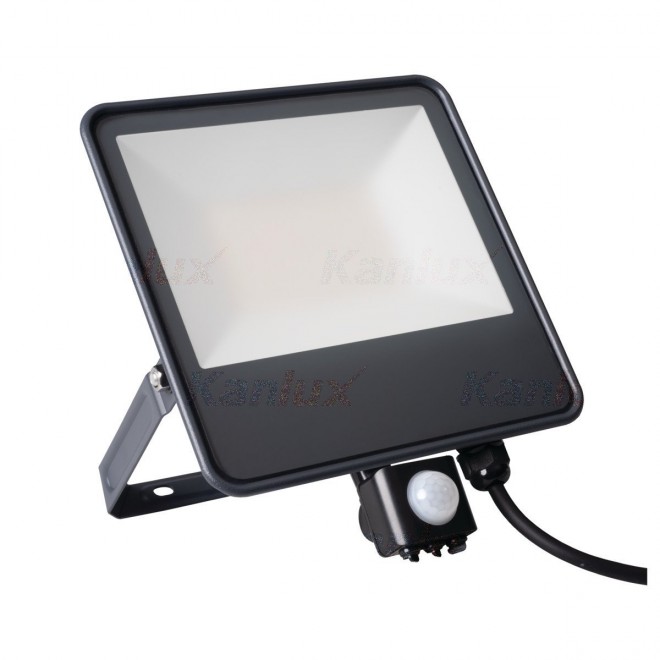 KANLUX 33888 | IQ-LED-FL Kanlux fényvető lámpa téglalap mozgásérzékelő elforgatható alkatrészek 1x LED 6000lm 4000K IP44 fekete