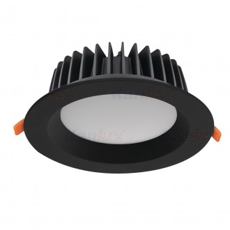 KANLUX 35675 | Tiberi-Pro Kanlux beépíthető - mélysugárzó lámpa - true colors kerek Ø230mm 1x LED 3800lm 4000K IP44/20 fekete