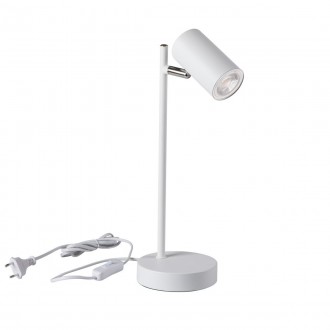 KANLUX 35785 | Evalo Kanlux asztali lámpa 35cm vezeték kapcsoló elforgatható alkatrészek 1x GU10 fehér