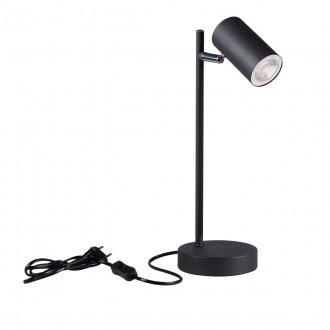 KANLUX 35786 | Evalo Kanlux asztali lámpa 35cm vezeték kapcsoló elforgatható alkatrészek 1x GU10 fekete