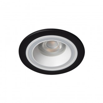 KANLUX 37252 | Feline Kanlux beépíthető lámpa kerek foglalat nélkül Ø90mm 1x MR16 / GU5.3 / GU10 fekete, fehér