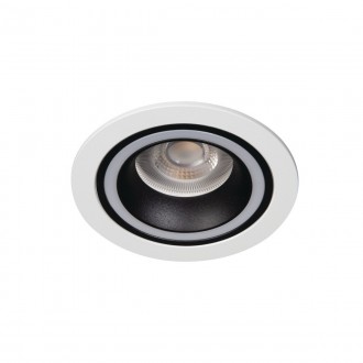 KANLUX 37255 | Feline Kanlux beépíthető lámpa kerek foglalat nélkül Ø90mm 1x MR16 / GU5.3 / GU10 fehér, fekete