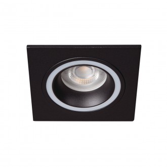 KANLUX 37256 | Feline Kanlux beépíthető lámpa négyzet foglalat nélkül 92x92mm 1x MR16 / GU5.3 / GU10 fekete