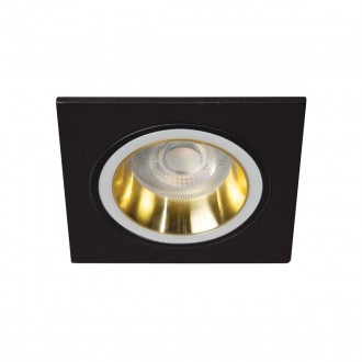 KANLUX 37257 | Feline Kanlux beépíthető lámpa négyzet foglalat nélkül 92x92mm 1x MR16 / GU5.3 / GU10 fekete, arany