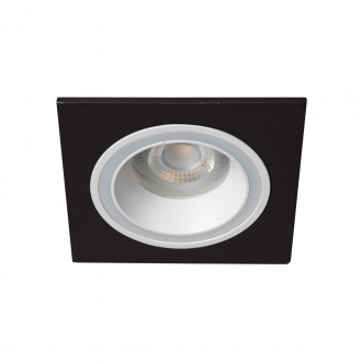 KANLUX 37258 | Feline Kanlux beépíthető lámpa négyzet foglalat nélkül 92x92mm 1x MR16 / GU5.3 / GU10 fekete, fehér