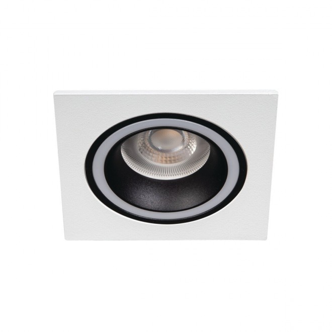 KANLUX 37260 | Feline Kanlux beépíthető lámpa négyzet foglalat nélkül 92x92mm 1x MR16 / GU5.3 / GU10 fehér, fekete