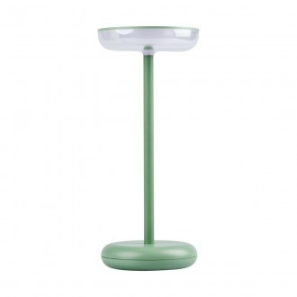 KANLUX 37313 | Fluxy Kanlux hordozható, asztali lámpa kapcsoló szabályozható fényerő, elemes/akkus 1x LED 140lm 3000K IP44 zöld