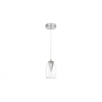 LAMPADORO 81022 | Fiorella Lampadoro függeszték lámpa 1x LED 400lm 3000K króm, átlátszó
