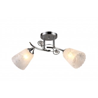 LAMPEX 522/2 | Kiri Lampex mennyezeti lámpa 2x E27 sötét króm, opál