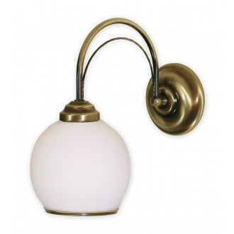 LEMIR 330/K1 | Koral Lemir falikar lámpa 1x E27 bronz, fehér