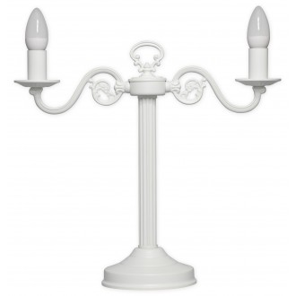 LEMIR 388 L2 BIA | Cereus Lemir asztali lámpa 55cm vezeték kapcsoló 2x E14 matt fehér