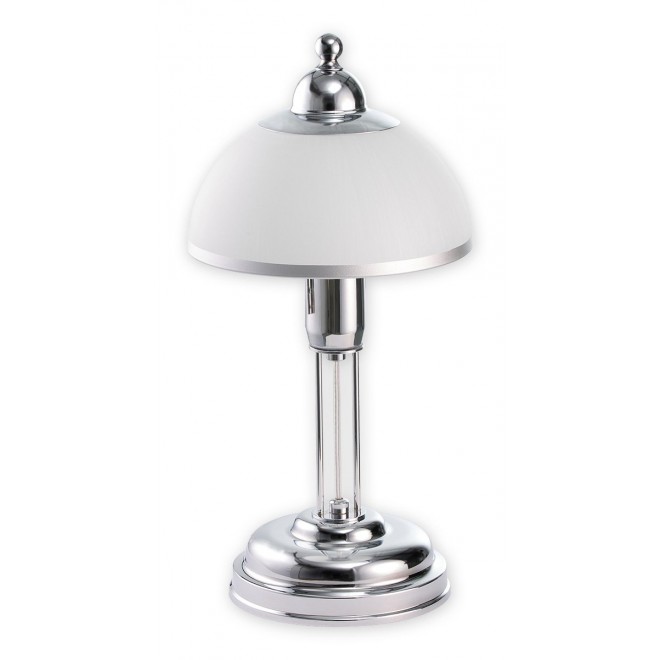 LEMIR O1488 CH | FlexL Lemir asztali lámpa 40cm vezeték kapcsoló 1x E27 króm, fehér
