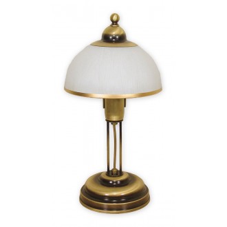 LEMIR O1488 PAT | FlexL Lemir asztali lámpa 40cm vezeték kapcsoló 1x E27 bronz, fehér