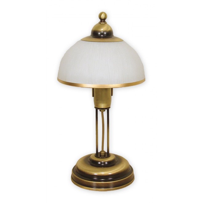 LEMIR O1488 PAT | FlexL Lemir asztali lámpa 40cm vezeték kapcsoló 1x E27 bronz, fehér