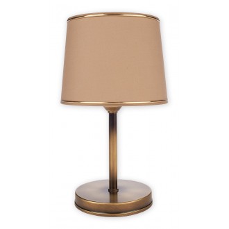LEMIR O1828 L1 PAT | Sambra Lemir asztali lámpa 35cm vezeték kapcsoló 1x E27 bronz, világosbarna