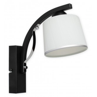 LEMIR O2280 K1 CZA | Astred Lemir falikar lámpa 1x E27 matt fekete, króm, fehér