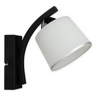 LEMIR O3240 K1 CZA + CH | Altar Lemir falikar lámpa 1x E27 matt fekete, fehér, ezüst