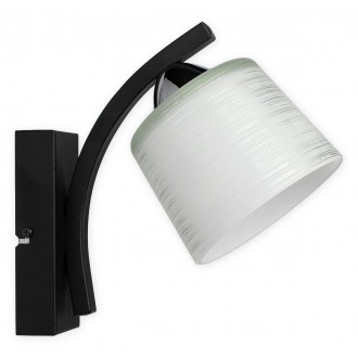 LEMIR O3260 K1 CZA + CH | Talar Lemir falikar lámpa 1x E27 matt fekete, króm, antikolt fehér