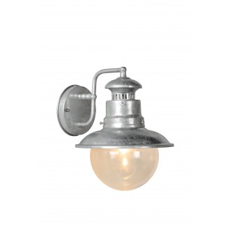 LUCIDE 11811/01/06 | FigoL Lucide falikar lámpa 1x E27 IP44 galvanizált fémfelület, átlátszó