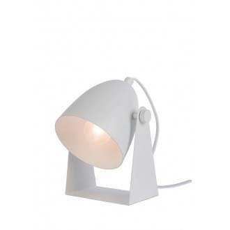 LUCIDE 45564/01/31 | Chago Lucide asztali lámpa 20,5cm vezeték kapcsoló 1x E14 fehér