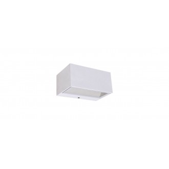 LUTEC 5189102032 | Gemini Lutec fali lámpa téglatest 1x LED 700lm 4000K IP54 fehér, átlátszó