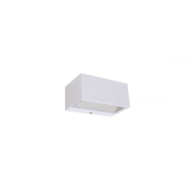 LUTEC 5189102032 | Gemini Lutec fali lámpa téglatest 1x LED 700lm 4000K IP54 fehér, átlátszó