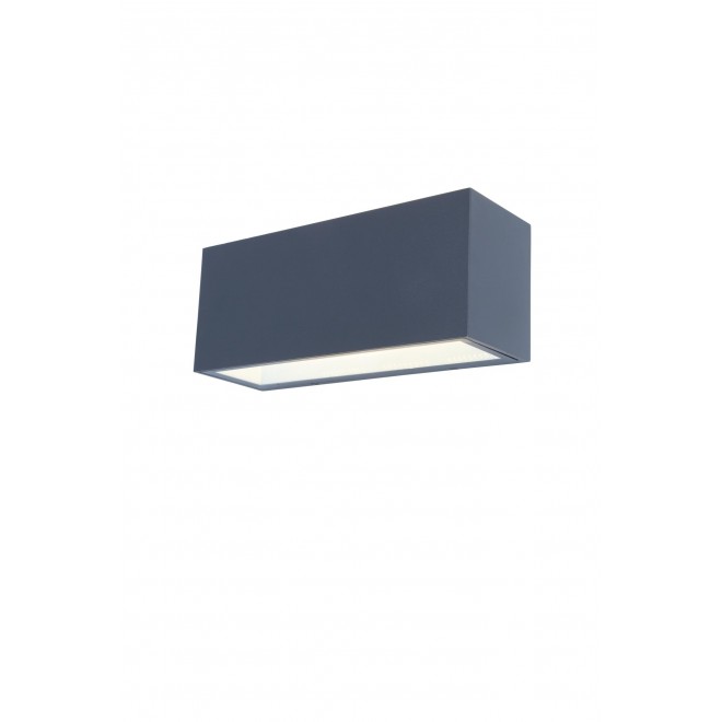 LUTEC 5189104118 | Gemini Lutec fali lámpa téglatest 1x LED 3300lm 4000K IP54 antracit szürke, átlátszó