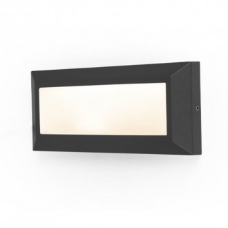 LUTEC 5191605012 | Helena-LU Lutec fali lámpa téglalap 1x LED 450lm 3000K IP54 matt fekete, opál