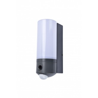 LUTEC 5196004118 | LUTEC-Connect-Pollux Lutec kamerás lámpa okos világítás henger mozgásérzékelő, fényérzékelő szenzor - alkonykapcsoló hangszóró, mikrofon, hangvezérlés, szabályozható fényerő, állítható színhőmérséklet, távirányítható, elforgatható alkat
