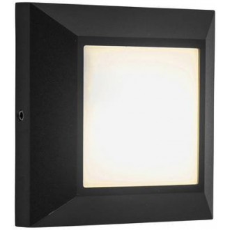 LUTEC 6402105012 | Helena-LU Lutec fali lámpa négyzet 1x LED 200lm 3000K IP54 matt fekete, opál