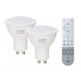 LUTEC 9706201361 | Lutec hordozható kapcsoló LUTEC-Connect DIM okos világítás négyzet fényerőszabályzós kapcsoló vezeték nélküli, elemes/akkus fehér