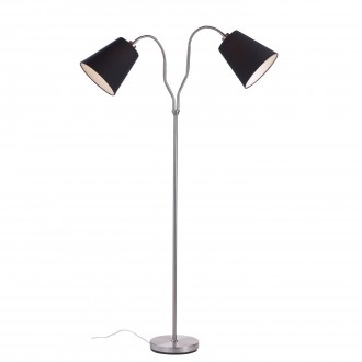 MARKSLOJD 105248 | Modena-MS Markslojd álló lámpa 152cm kapcsoló flexibilis 2x E27 acél, fekete, fehér