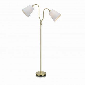 MARKSLOJD 105274 | Modena-MS Markslojd álló lámpa 152cm kapcsoló flexibilis 2x E27 sárgaréz, fehér